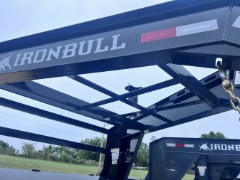 New 2025 IRON BULL 102X28 GOOSENECK EQUIPMENT TRAILER W/ 8K AXLES AND 16 PLY TIRES