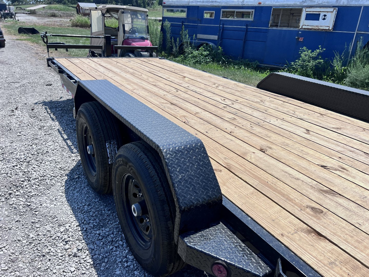 New 2024 IRON BULL 83X20 EQUIPMENT TRAILER W/FOLD UP RAMPS