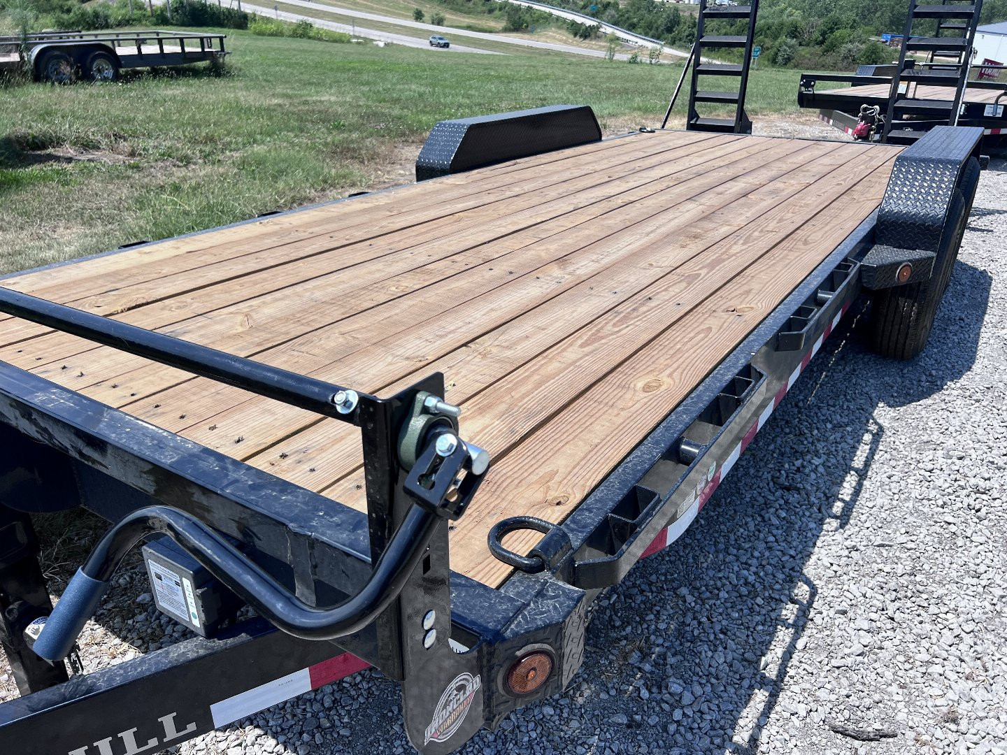 New 2024 IRON BULL 83X20 EQUIPMENT TRAILER W/FOLD UP RAMPS