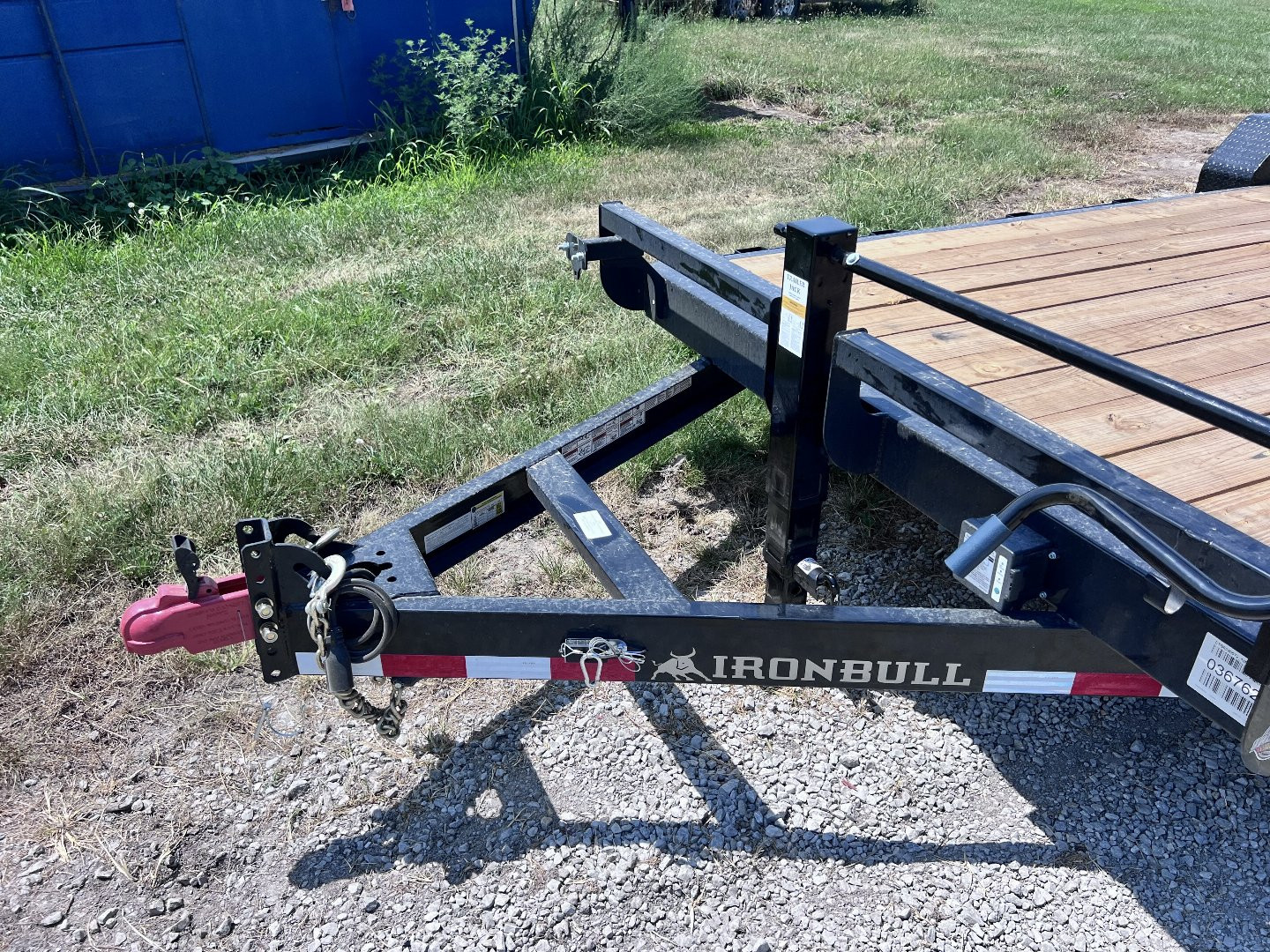New 2024 IRON BULL 83X20 EQUIPMENT TRAILER W/FOLD UP RAMPS