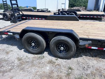 New 2024 IRON BULL 83X20 EQUIPMENT TRAILER W/FOLD UP RAMPS