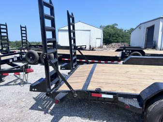 New 2024 IRON BULL 83X20 EQUIPMENT TRAILER W/FOLD UP RAMPS