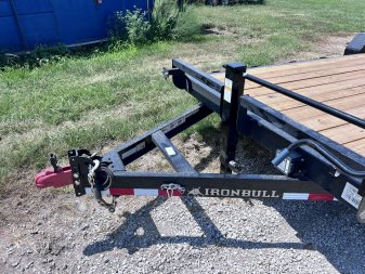 New 2024 IRON BULL 83X20 EQUIPMENT TRAILER W/FOLD UP RAMPS
