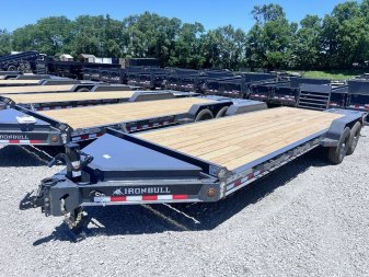 New 2024 IRON BULL 83X24 EQUIPMENT TRAILER W/I-BEAM FRAME AND TOOL BOX
