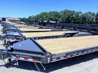 New 2024 IRON BULL 83X24 EQUIPMENT TRAILER W/I-BEAM FRAME AND TOOL BOX