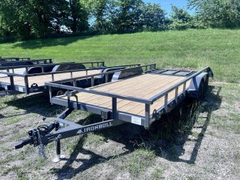 New 2024 IRON BULL 83X18 UTILITY TRAILER W/TANDEM AXLES AND 2 BRAKES