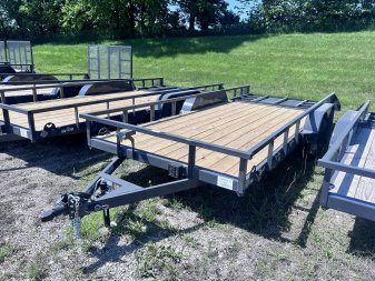 New 2024 IRON BULL 83X18 UTILITY TRAILER W/TANDEM AXLES AND 2 BRAKES