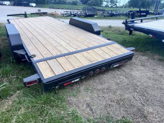 New 2024 IRON BULL 83X20 EQUIPMENT CAR HAULER TRAILER W/ 52K AXLES