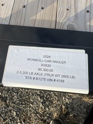 New 2024 IRON BULL 83X20 EQUIPMENT CAR HAULER TRAILER W/ 52K AXLES