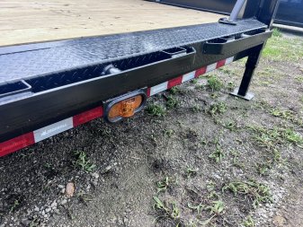 New 2024 IRON BULL 102X22 GOOSENECK EQUIPMENT TRAILER W/ DRIVE OVER FENDERS