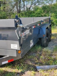 New 2024 IRON BULL 83X16 DUMP TRAILER W/20" SIDES