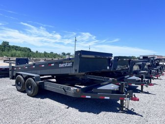 New 2024 IRON BULL 83X16 DUMP TRAILER W/20" SIDES