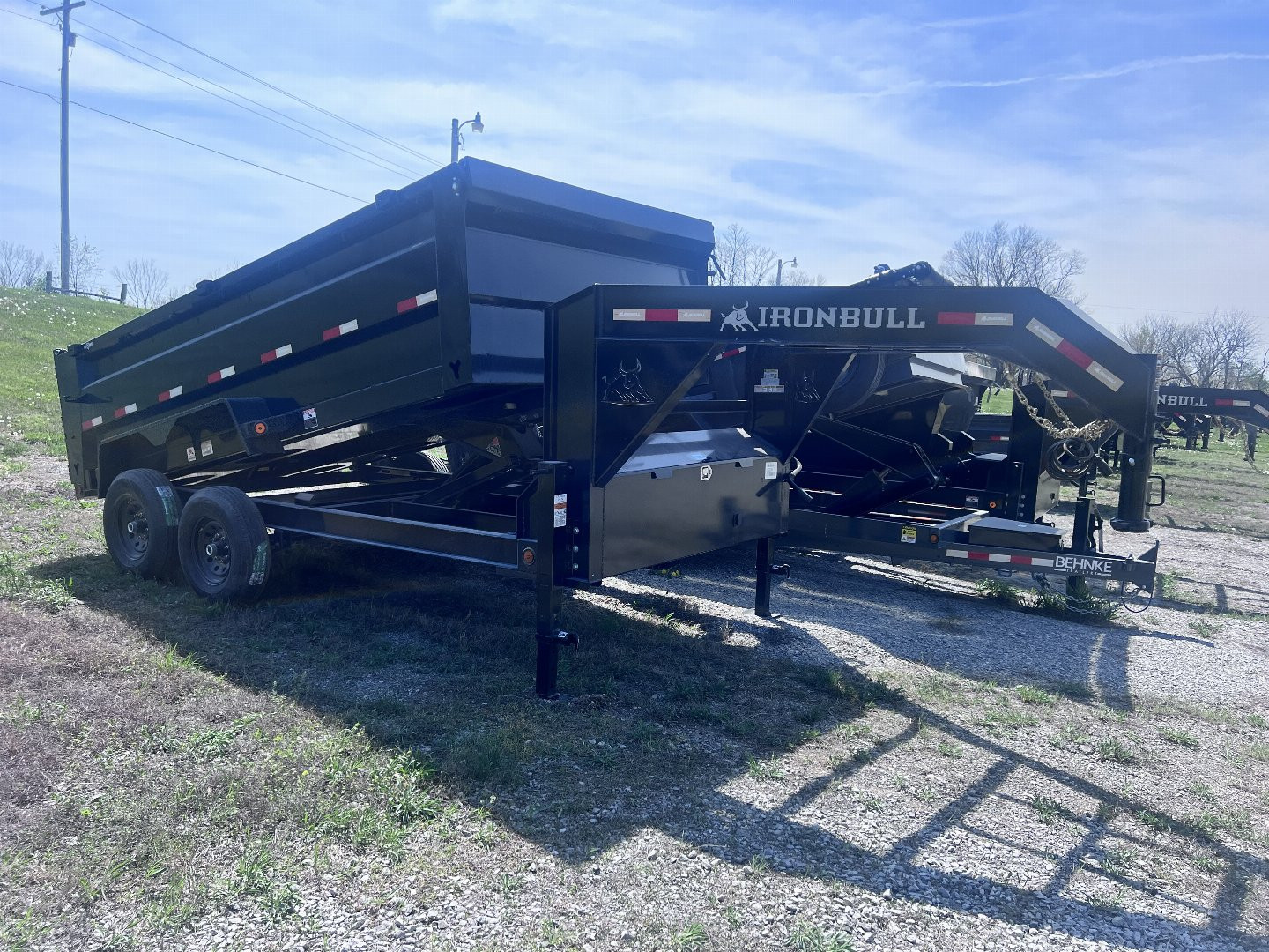 New 2024 IRON BULL 83 X 14 GOOSENECK DUMP TRAILER W/ 36" SIDES