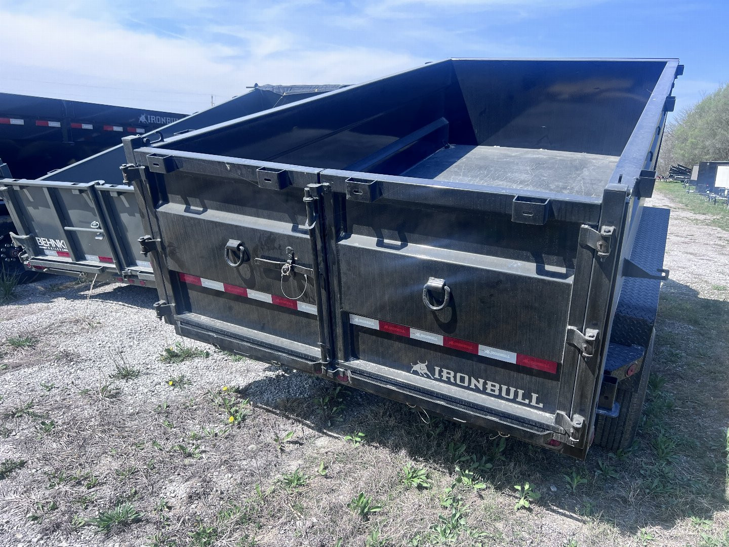 New 2024 IRON BULL 83 X 14 GOOSENECK DUMP TRAILER W/ 36" SIDES