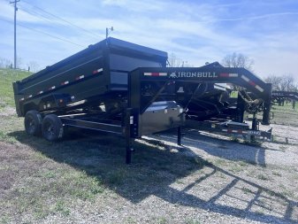 New 2024 IRON BULL 83 X 14 GOOSENECK DUMP TRAILER W/ 36" SIDES