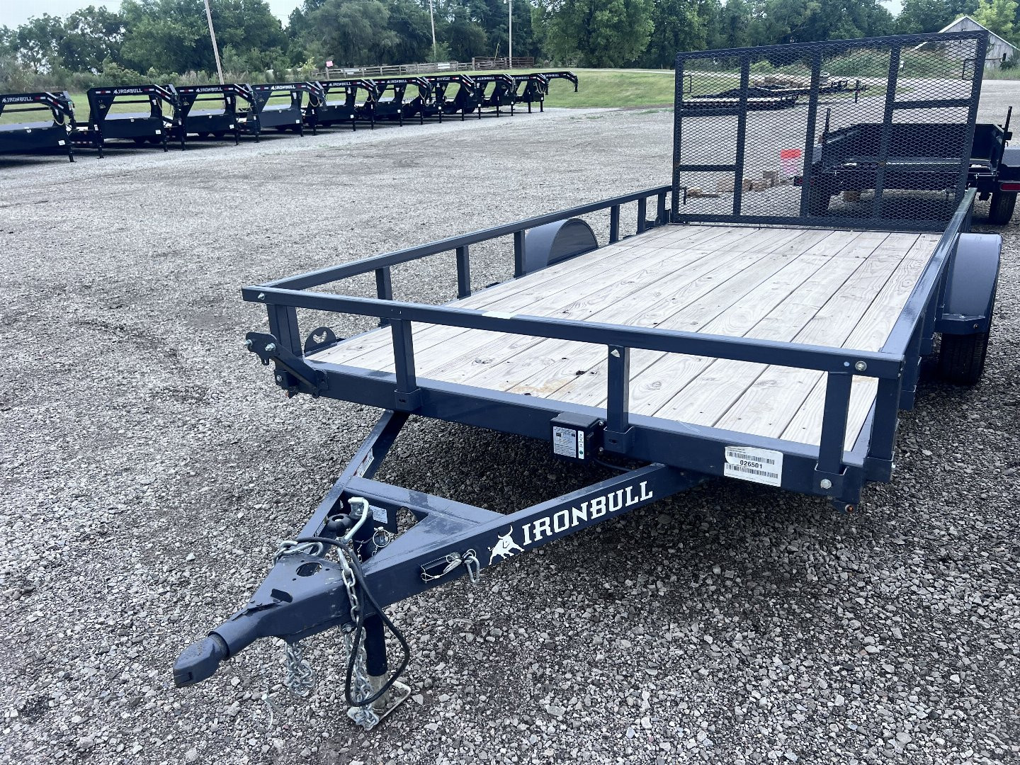 New 2023 IRON BULL 83X14 UTILITY TRAILER W/SINGLE AXLE, BRAKE AND FOLD DOWN SIDES