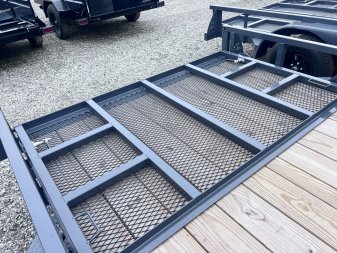 New 2023 IRON BULL 83X14 UTILITY TRAILER W/SINGLE AXLE, BRAKE AND FOLD DOWN SIDES