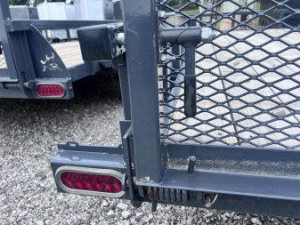 New 2023 IRON BULL 83X14 UTILITY TRAILER W/SINGLE AXLE, BRAKE AND FOLD DOWN SIDES