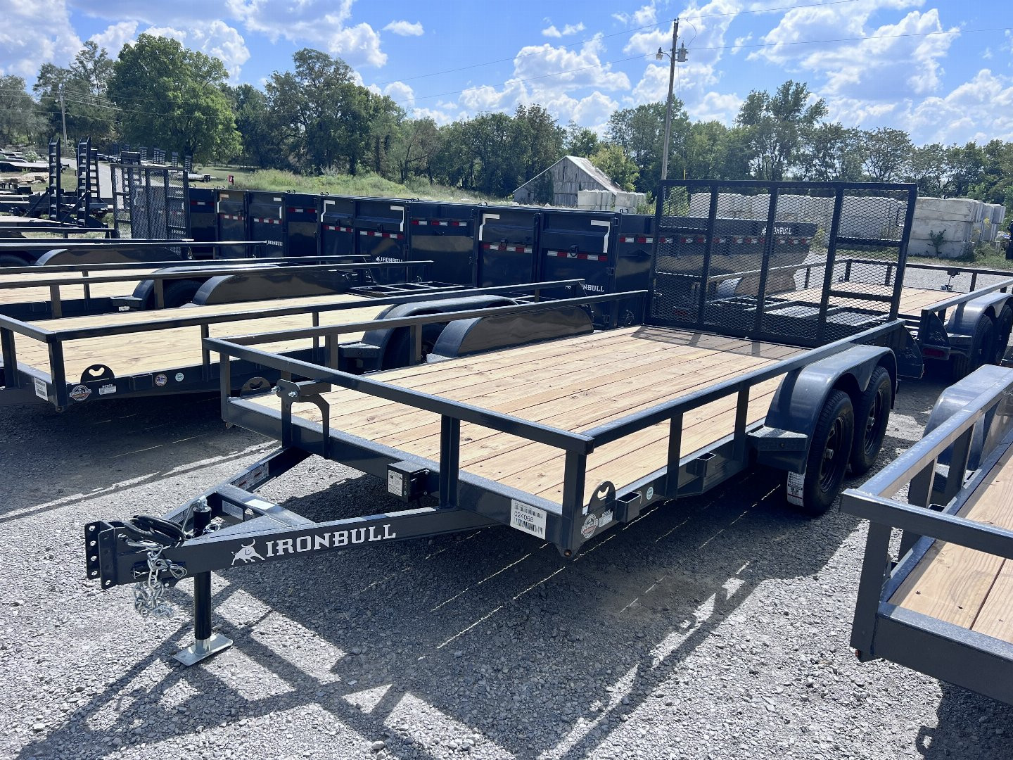 New 2023 IRON BULL 83X14 UTILITY TRAILER W/TANDEM AXLES AND 2 BRAKES
