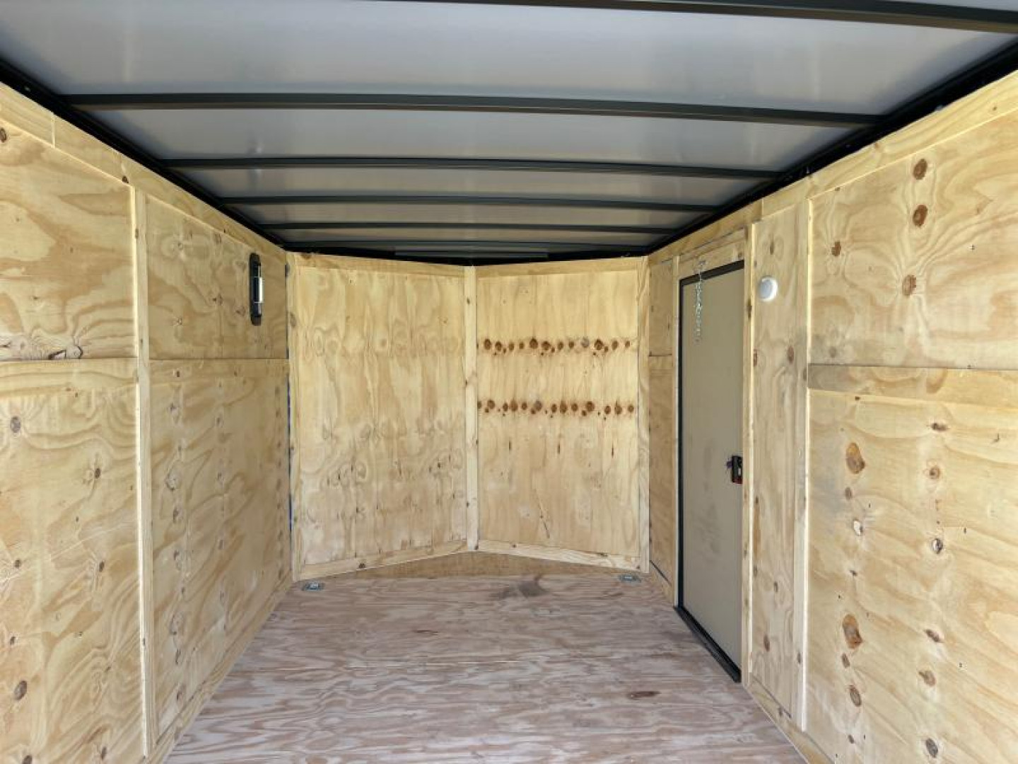 New ROCK SOLID 7 X 14 X 6 ENCLOSED CARGO TRAILER W/ BLACK TRIM PACKAGE