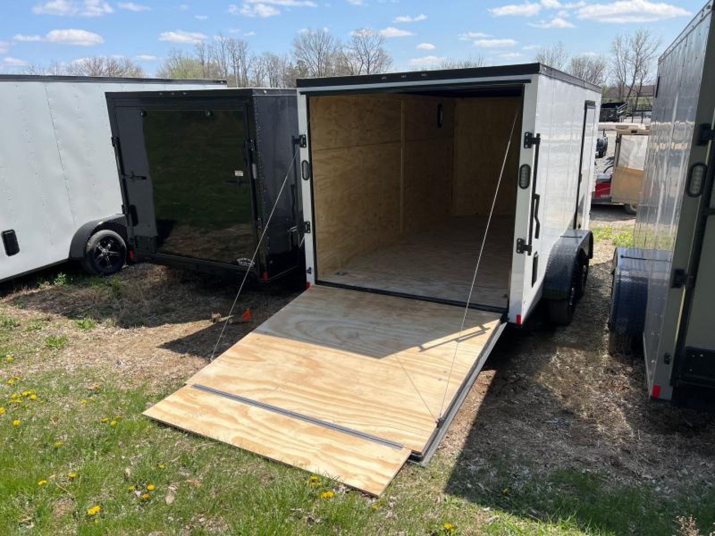 New ROCK SOLID 7 X 14 X 6 ENCLOSED CARGO TRAILER W/ BLACK TRIM PACKAGE