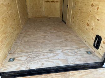 New ROCK SOLID 7 X 14 X 6 ENCLOSED CARGO TRAILER W/ BLACK TRIM PACKAGE