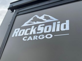 New ROCK SOLID 7 X 14 X 6 ENCLOSED CARGO TRAILER W/ BLACK TRIM PACKAGE