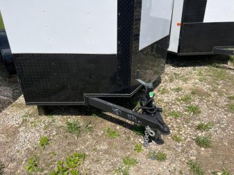 New ROCK SOLID 7 X 14 X 6 ENCLOSED CARGO TRAILER W/ BLACK TRIM PACKAGE