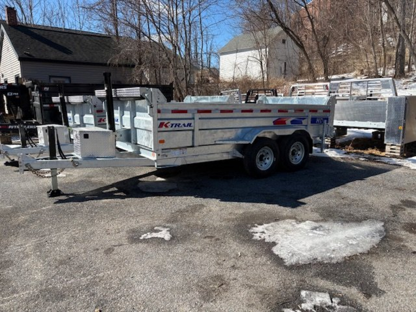 New 2025 K-Trail Galvanized 82" X 14'-14K GVW HD Dump Trailer