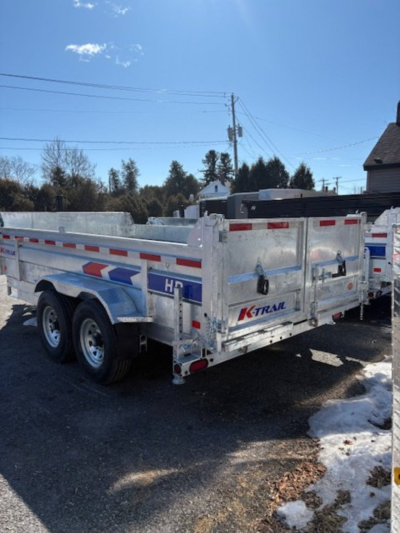 New 2025 K-Trail Galvanized 82" X 14'-14K GVW HD Dump Trailer