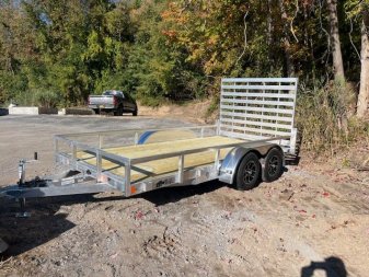 New 2025 Black Rhino LST 7 X 14 Tandem Axle Aluminum Landscape Trailer