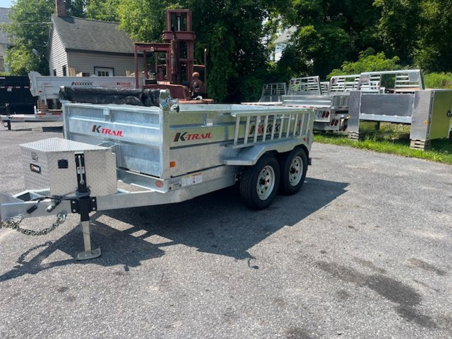 New 2024 K-Trail Galvanized 5 x 10-7K GVW Tandem Axle Dump Trailer