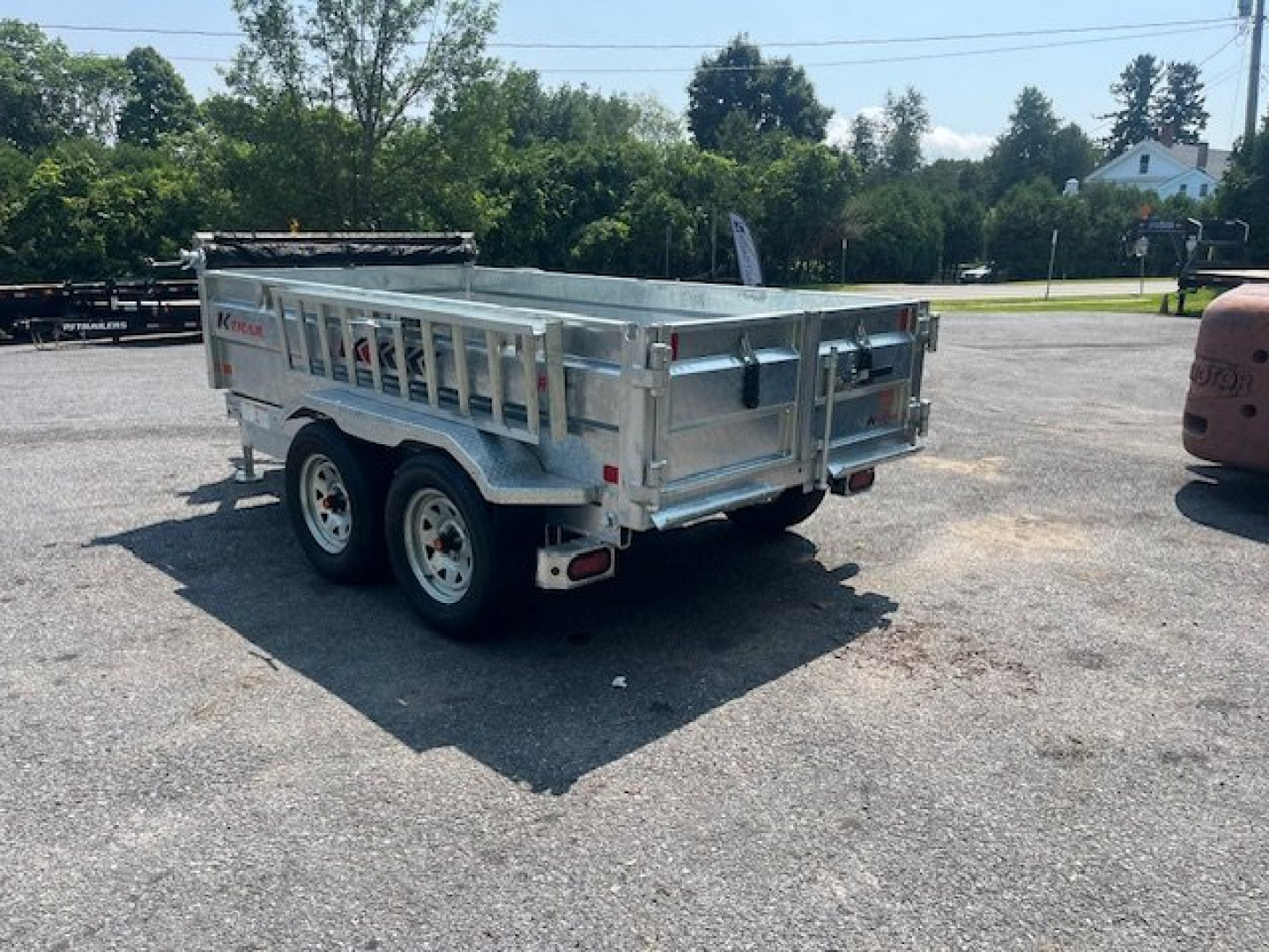 New 2024 K-Trail Galvanized 5 x 10-7K GVW Tandem Axle Dump Trailer
