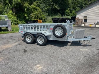 New 2024 K-Trail Galvanized 5 x 10-7K GVW Tandem Axle Dump Trailer