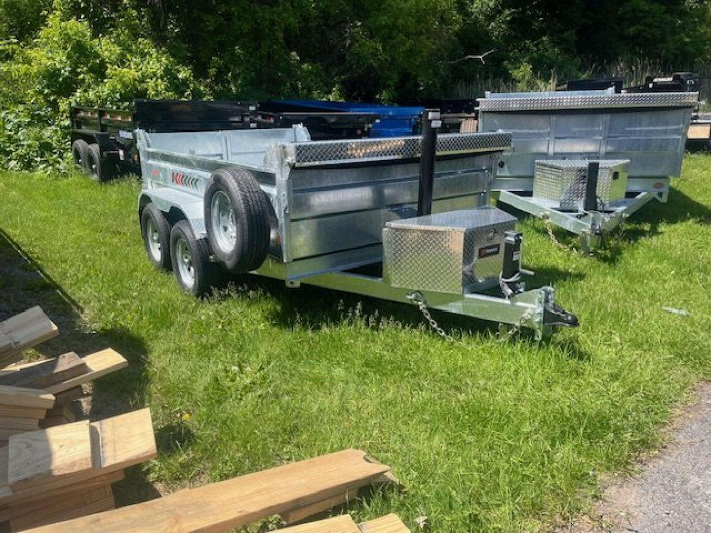 New 2024 K-Trail Galvanized 6 x 10-10K GVW Dump Trailer
