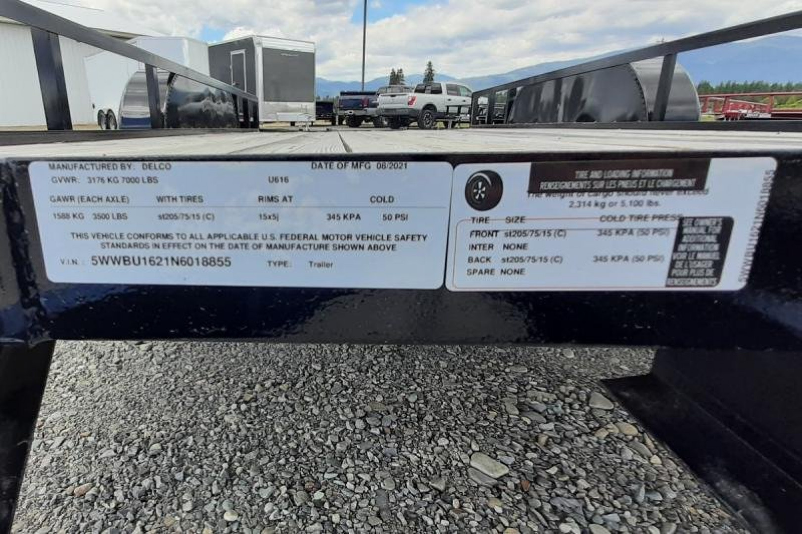 New 2022 Delco Trailers U616U32CSPK Utility Trailer