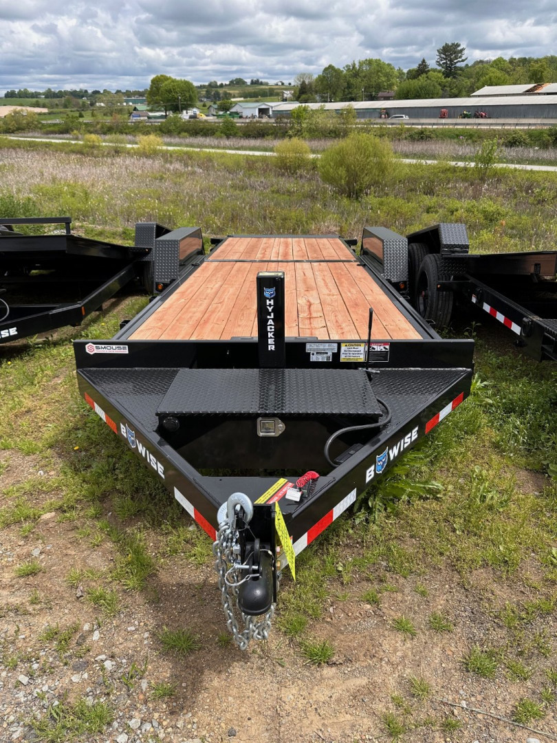 New 2026 BWise 22' Lo Pro Power Full Tilt Trailer w/ Hydraulic Jack