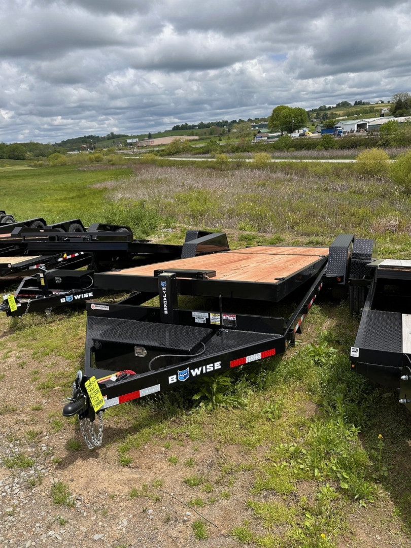 New 2026 BWise 22' Lo Pro Power Full Tilt Trailer w/ Hydraulic Jack