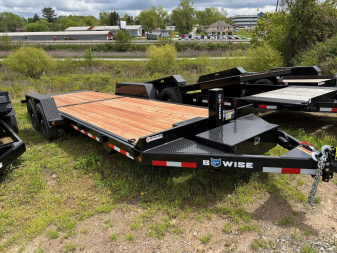 New 2026 BWise 22' Lo Pro Power Full Tilt Trailer w/ Hydraulic Jack