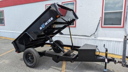 New 2026 BWise 5x8 Lo Pro Dump Trailer w/ No Brakes