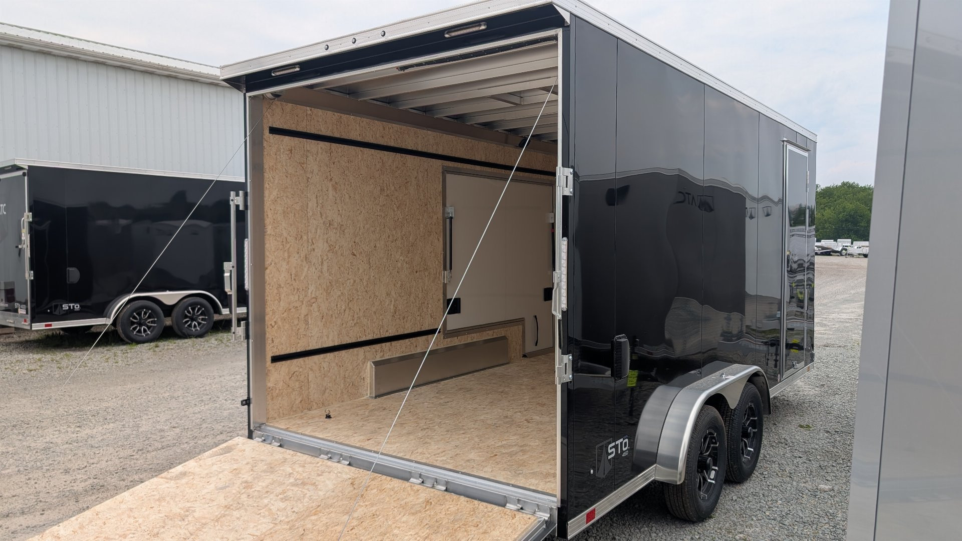 New 2025 ATC 7.5 x 16 V Nose "STo450" Aluminum Enclosed Cargo Trailer UED Door