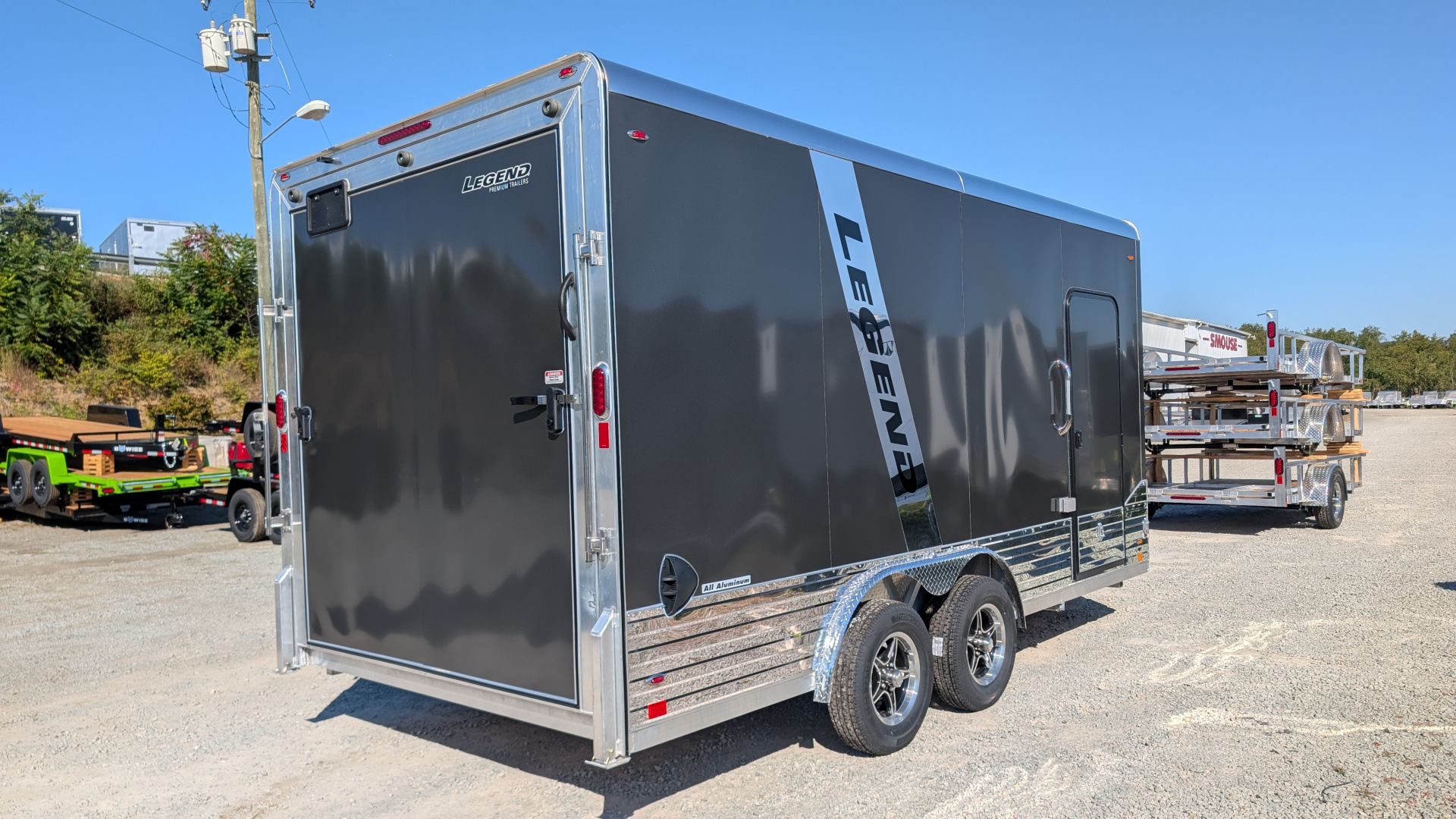 New 2026 Legend 8x16 + 3' Deluxe V-Nose Cargo Trailer w/ Ramp Door