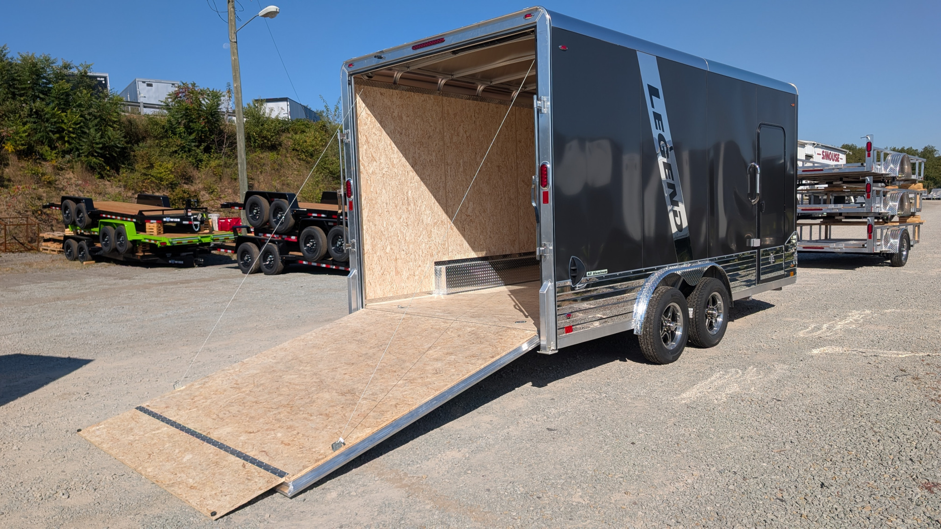 New 2026 Legend 8x16 + 3' Deluxe V-Nose Cargo Trailer w/ Ramp Door