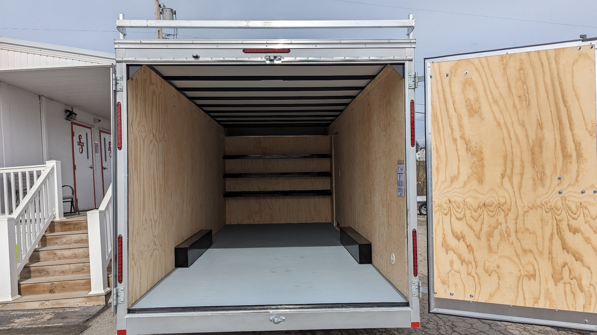 New 2025 Car Mate 8x18 HD Custom Contractor Trailer w/ Barn Doors (9990# GVW)