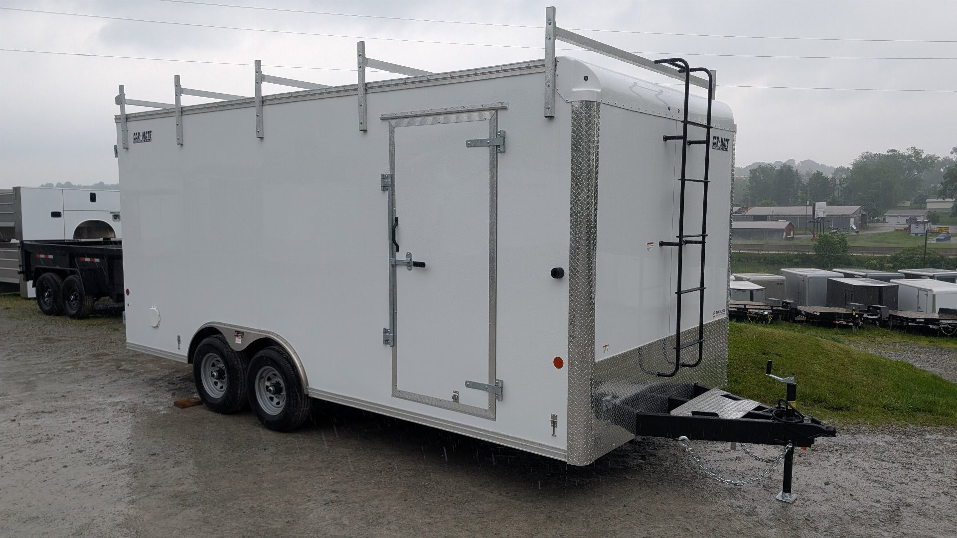 New 2025 Car Mate 8x18 HD Custom Contractor Trailer w/ Barn Doors (9990# GVW)