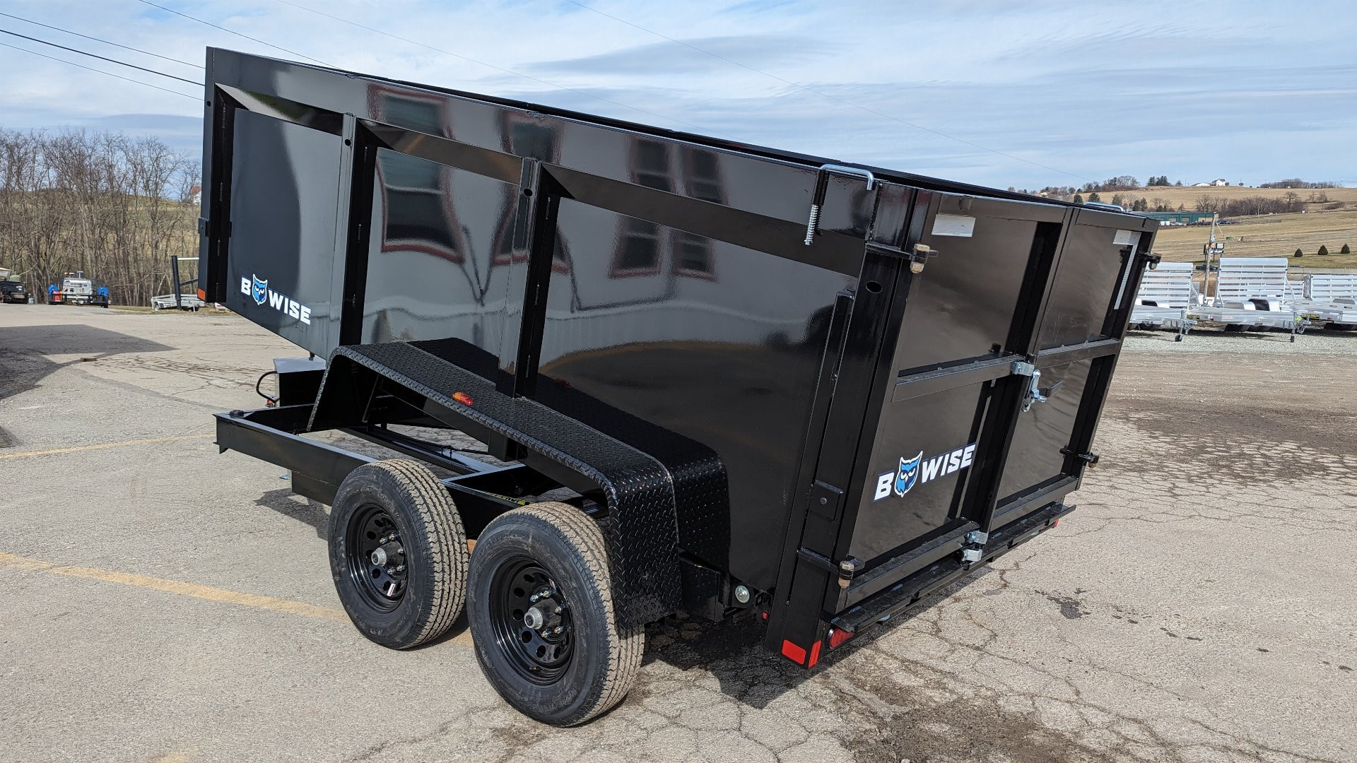 New 2026 BWise 6x12 Lo Pro Dump w/ Underbody Ramps, 44" High Sides