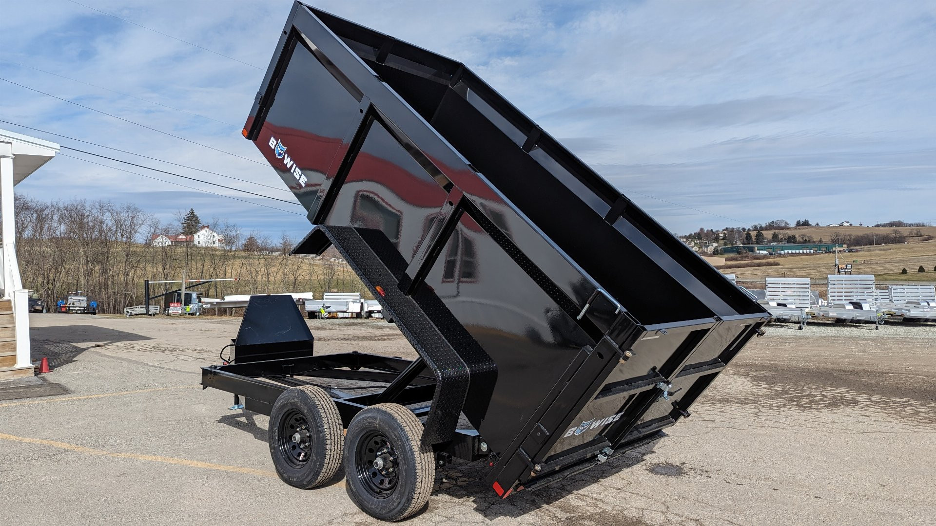 New 2026 BWise 6x12 Lo Pro Dump w/ Underbody Ramps, 44" High Sides