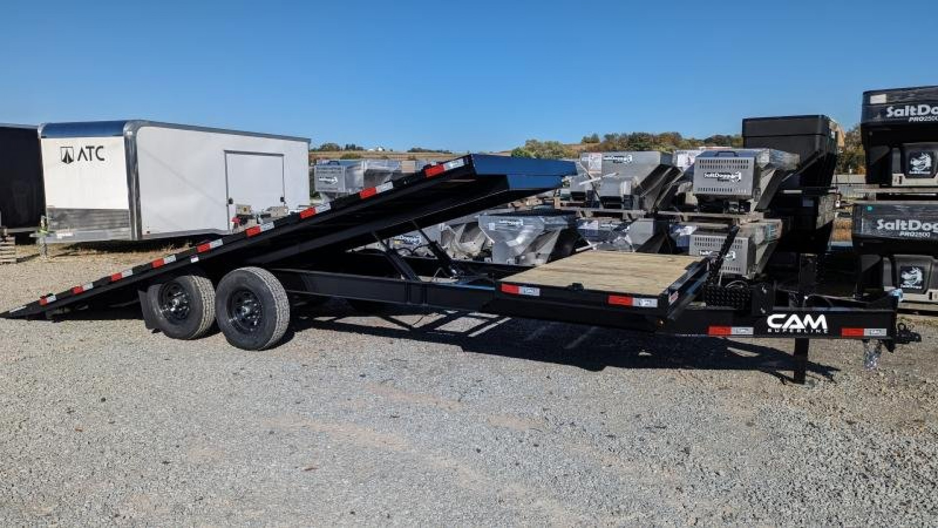 New 2025 CAM Superline 24' (4 + 20) HD Deckover POWER Split Tilt Trailer