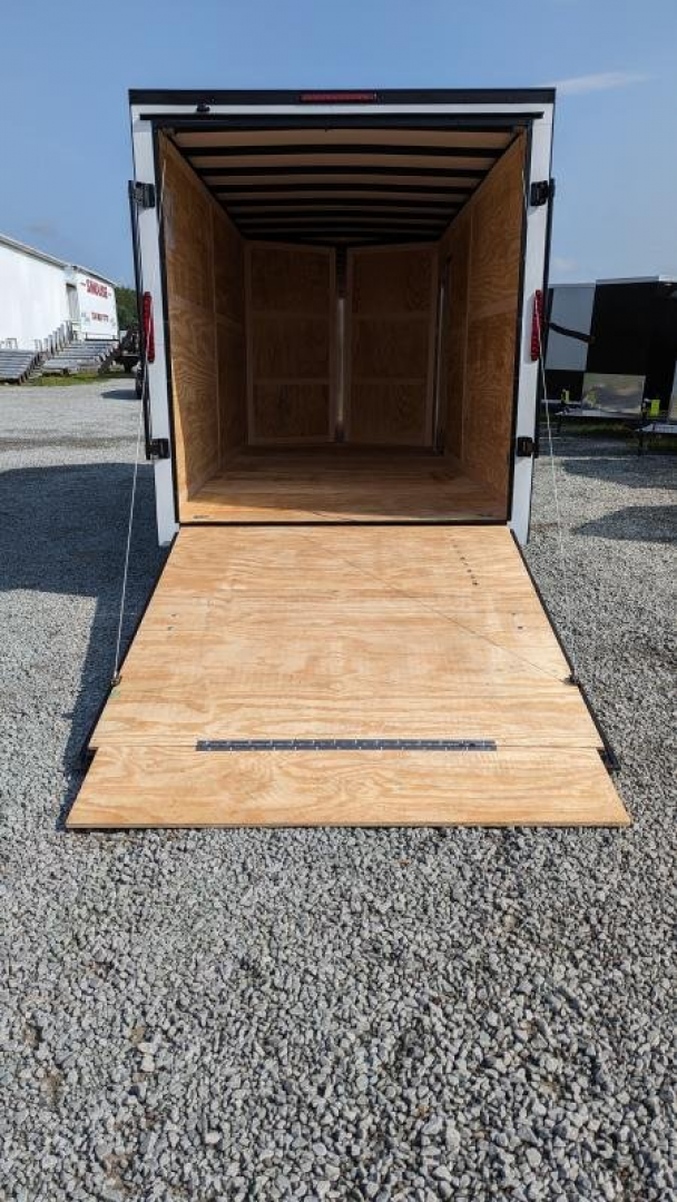 New 2026 Homesteader 7x14 Intrepid "OHV" V-Nose Cargo Trailer w/ Ramp Door (84" INSIDE)