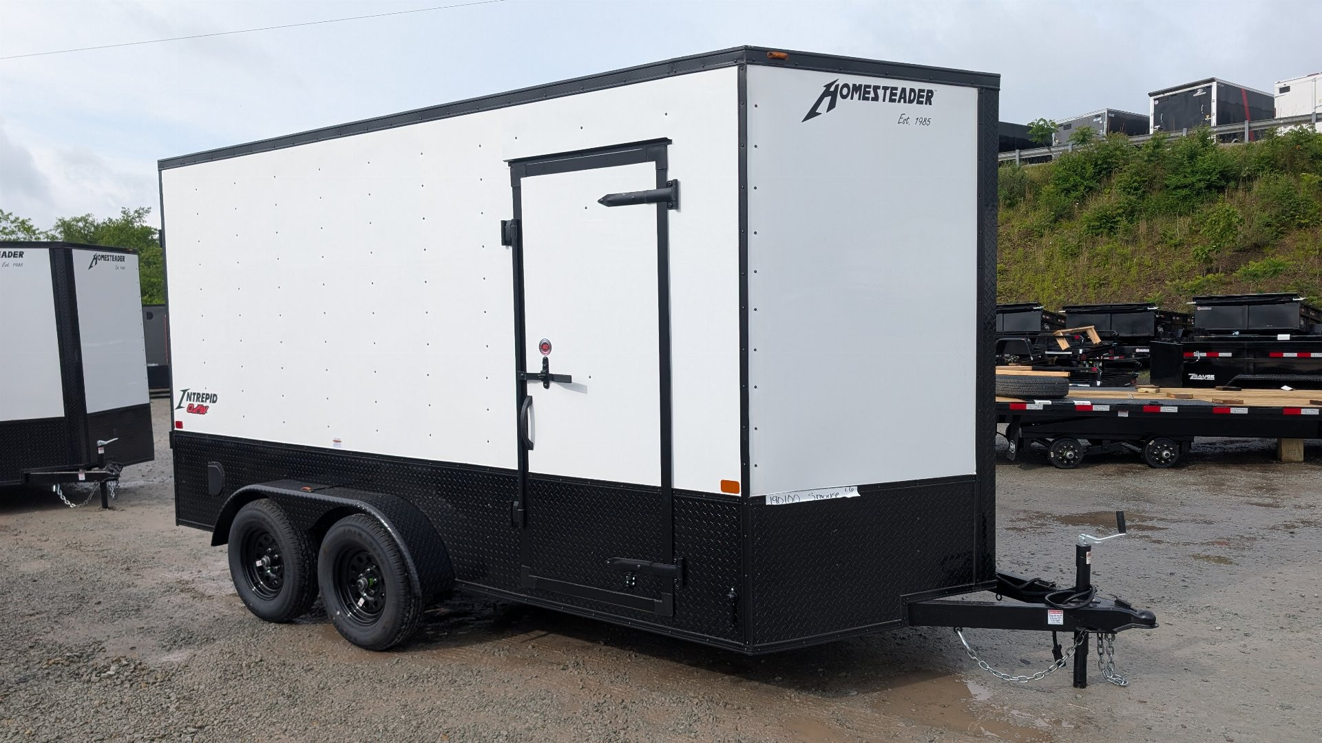 New 2026 Homesteader 7x14 Intrepid "OHV" V-Nose Cargo Trailer w/ Ramp Door (84" INSIDE)